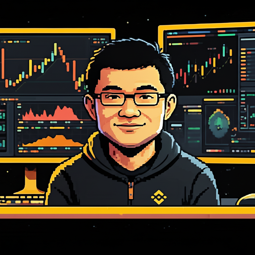 CZ (Changpeng Zhao) Pixel Art Character - Binance CEO